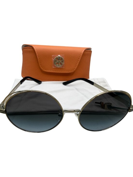 Tory Burch TY6085 Gold-Tone Frame, Oversized Round Sunglasses main image 7